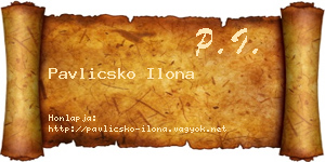 Pavlicsko Ilona névjegykártya